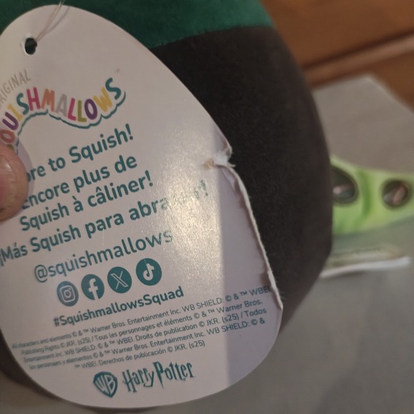 Wizarding World Squishmallows 8" Harry Potter & Slytherin Snake in Robe - Picture 8 of 8